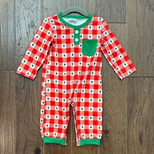 Red and Green Plaid Kids One Piece